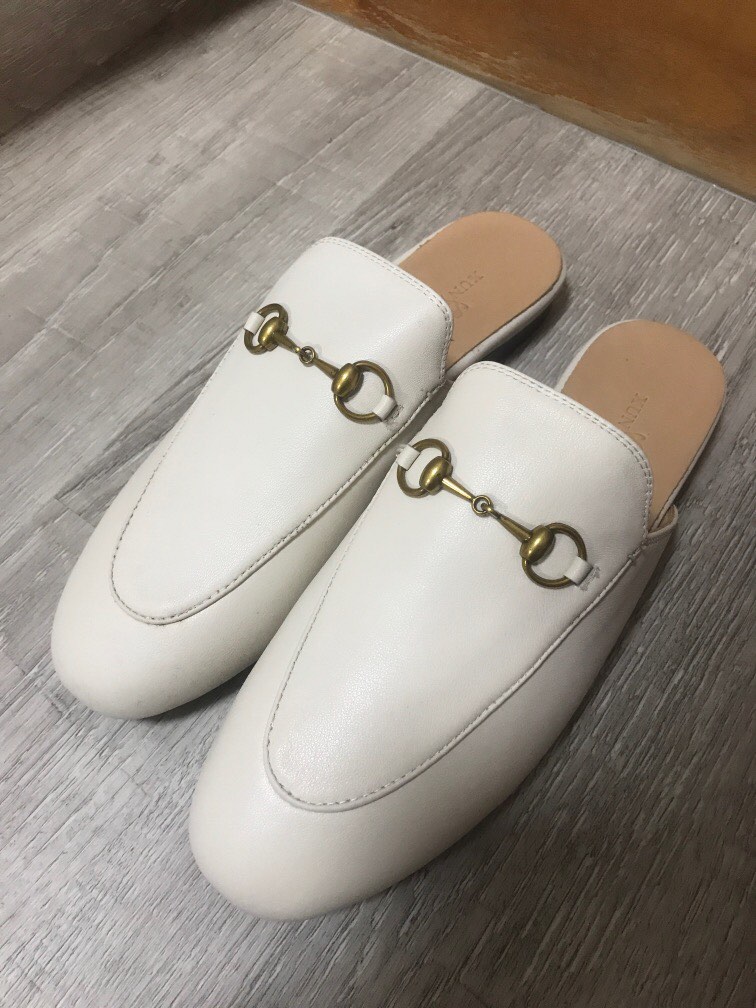 White gucci mules top