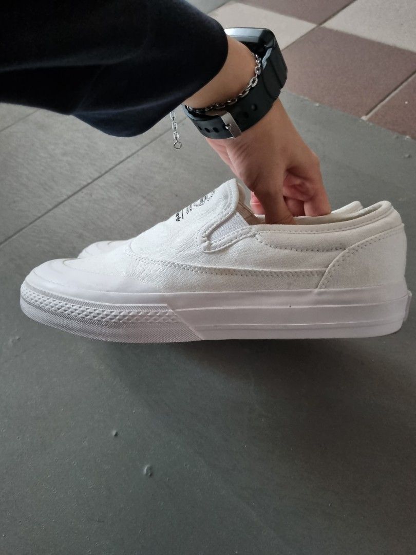 Matchcourt slip cheap on white