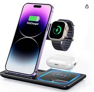 Boxthink airpods charging station apple watch discount charger stand iphone charging dock cable