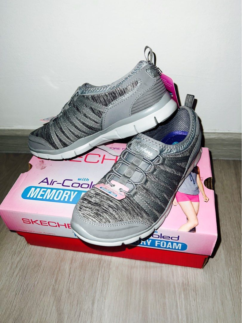 skechers air cooled memory foam womens sneakers