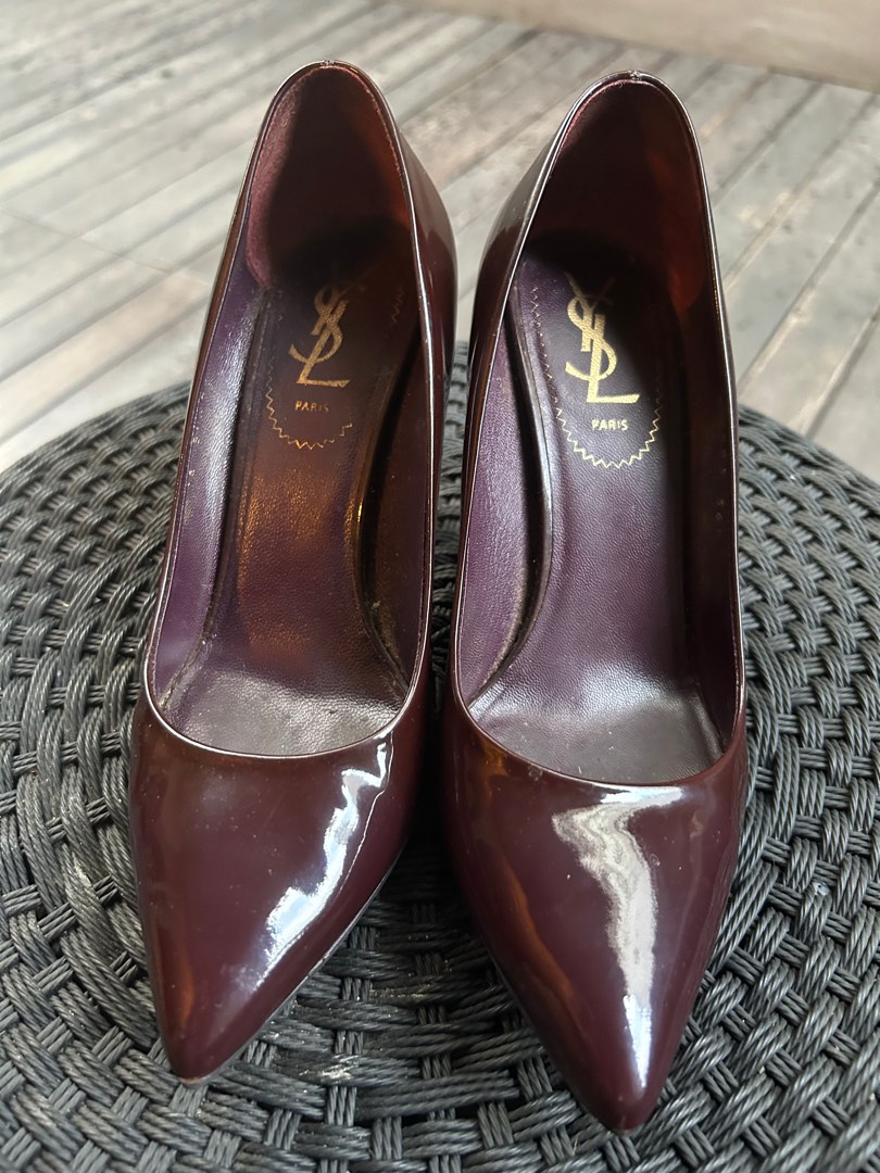 Purple patent leather pumps best sale