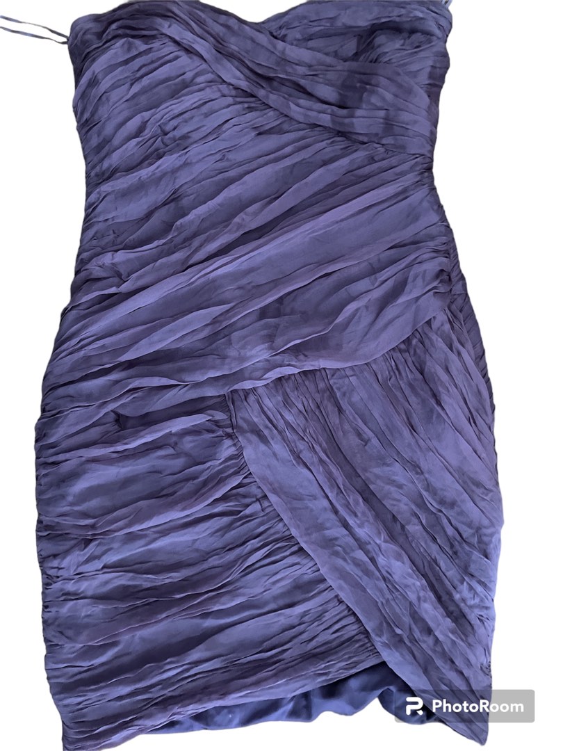 Zara light violet cocktail dress mini dress gown debut wedding event