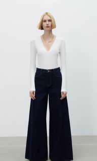Zara white bodysuit longsleeves