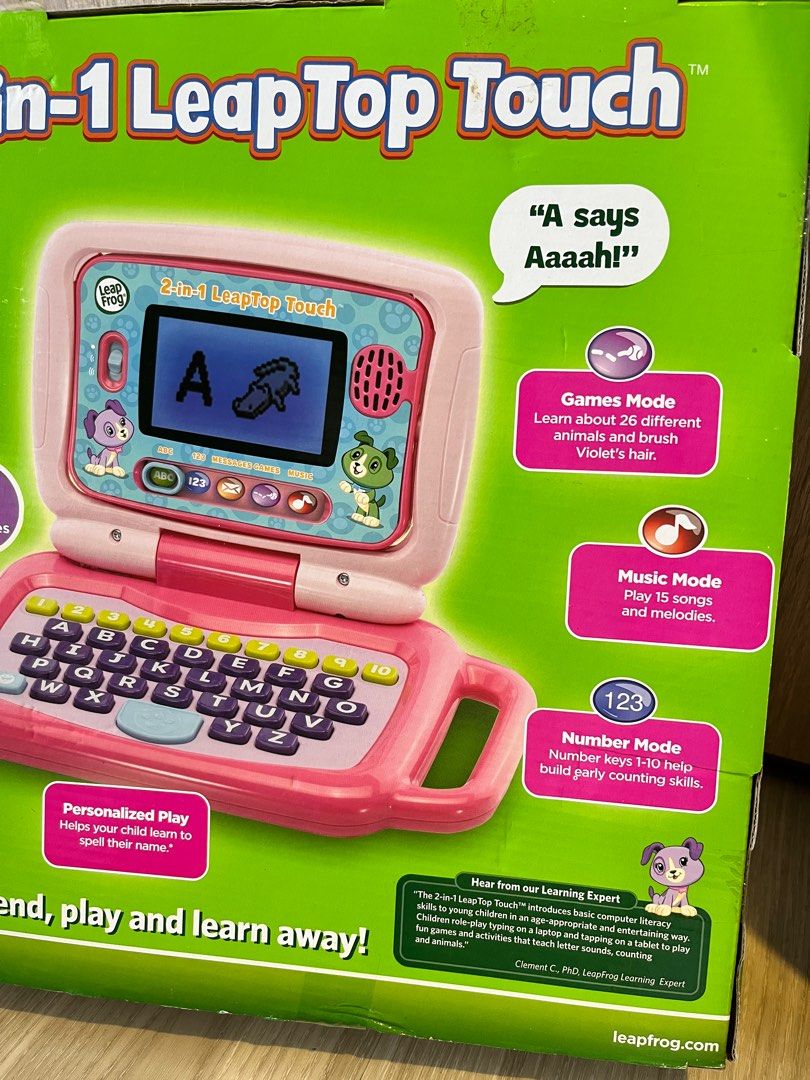 2 in 1 leapfrog laptop touch screen and keyboard, Hobbies & Toys, Toys