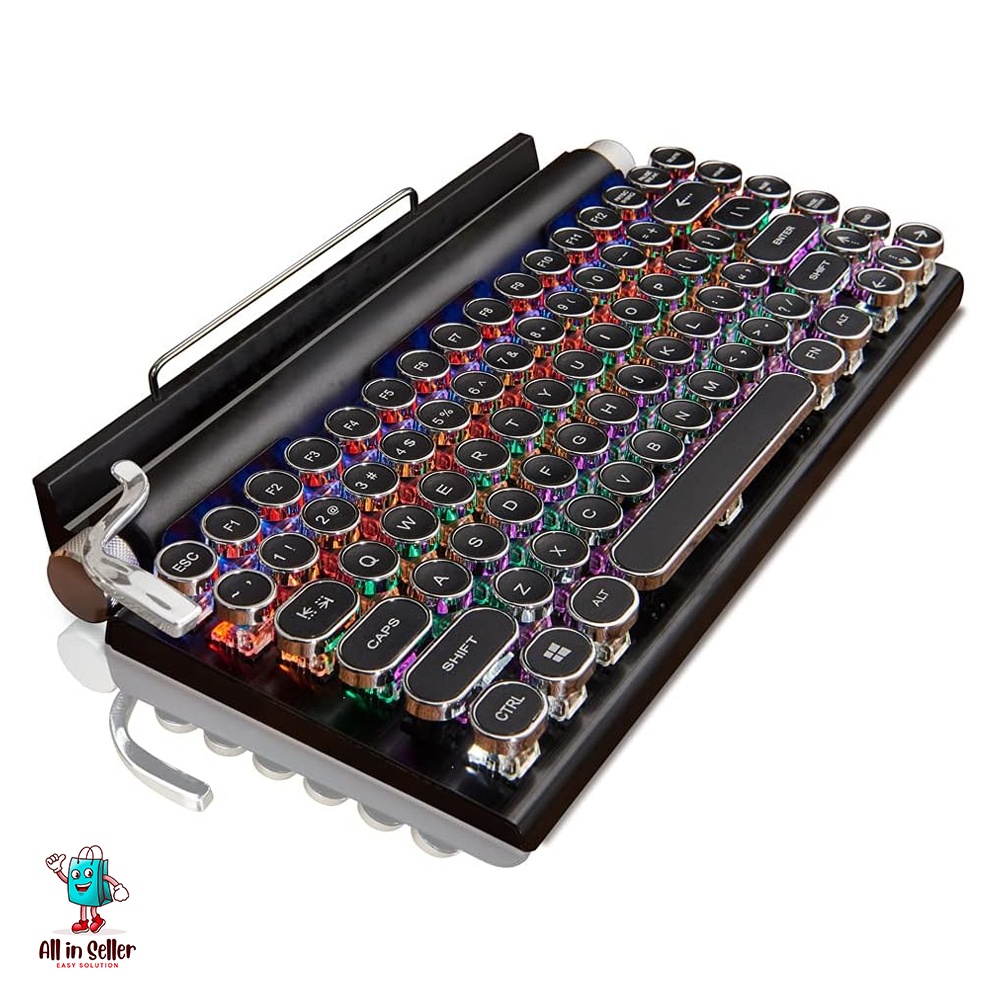 7KEYS Retro Typewriter Keyboard, Electric Typewriter Vintage with ...