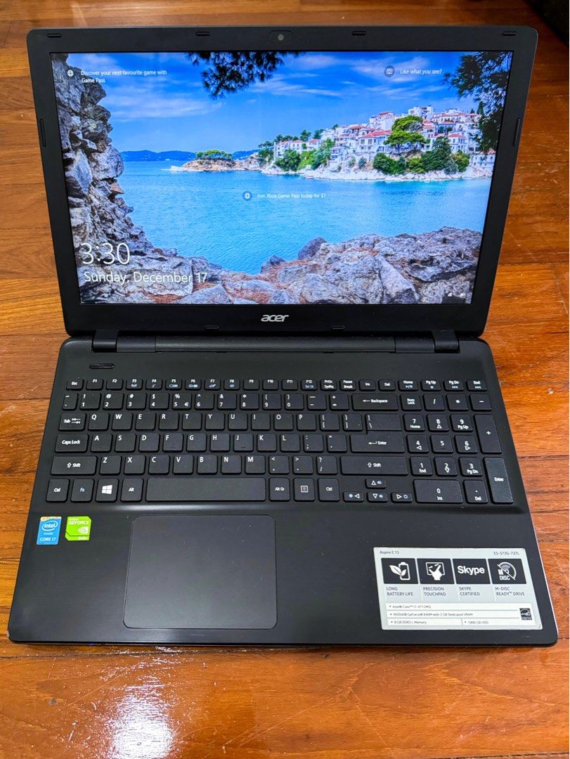 Acer Laptop Intel i7 4712MQ 16GB Ram NVIDIA GeForce 840M 256SSD