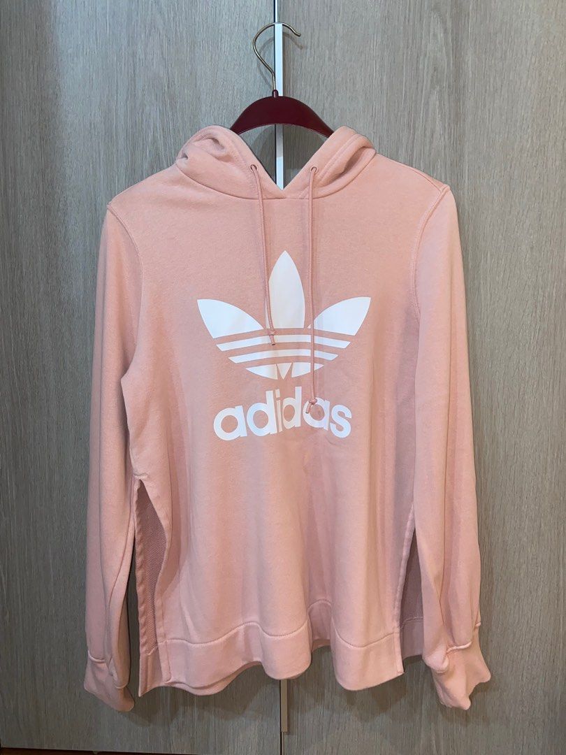Dusty pink adidas hoodie top