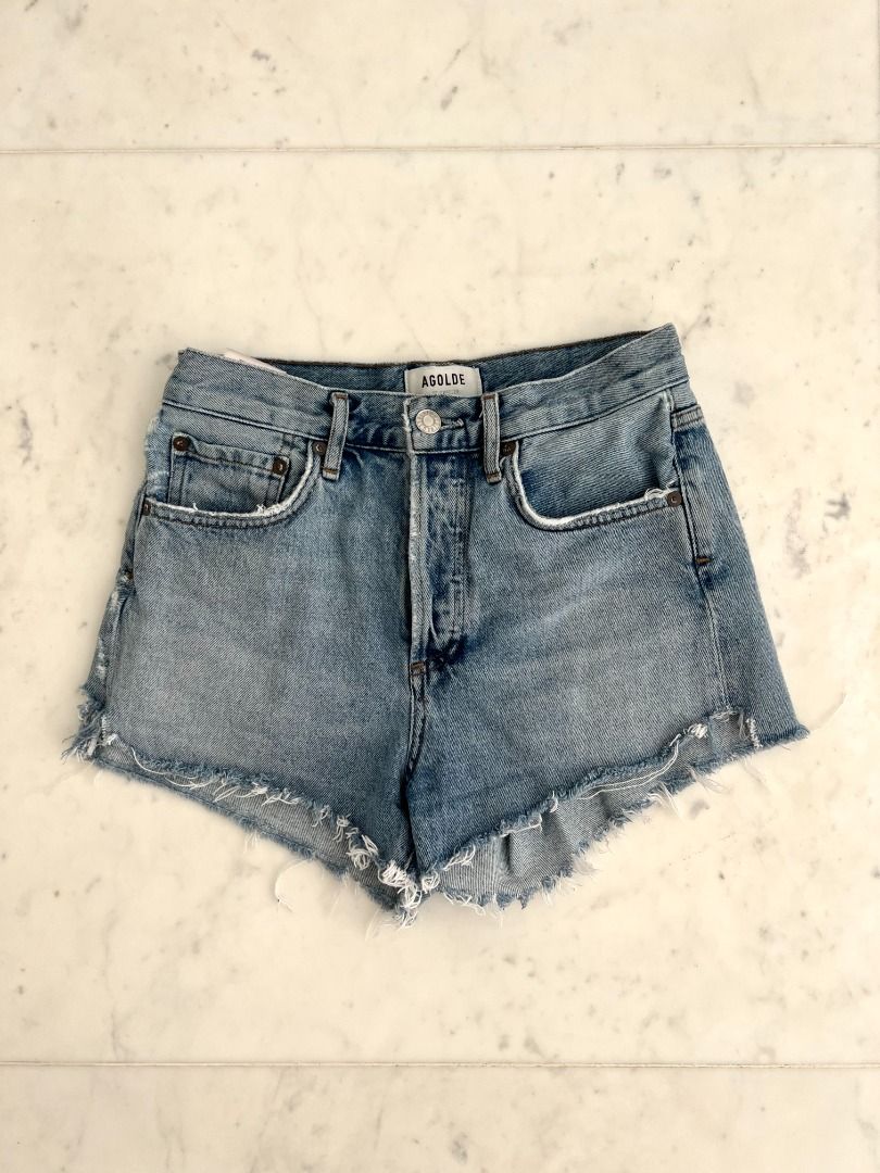AGOLDE Parker Vintage Cut Off Shorts Denim Jean 23 XS Women s