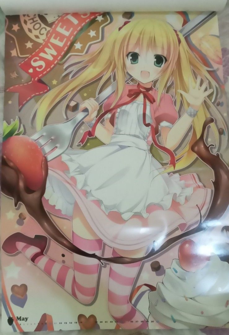 Anime calendar hentai poster, Hobbies & Toys, Memorabilia
