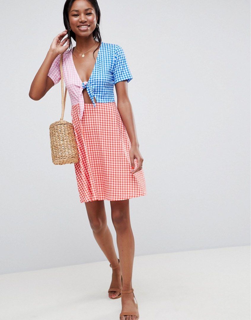 Gingham skater dress sale