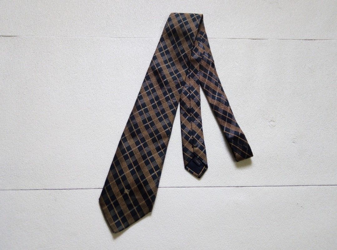 Burberry stripe check skinny tie sale
