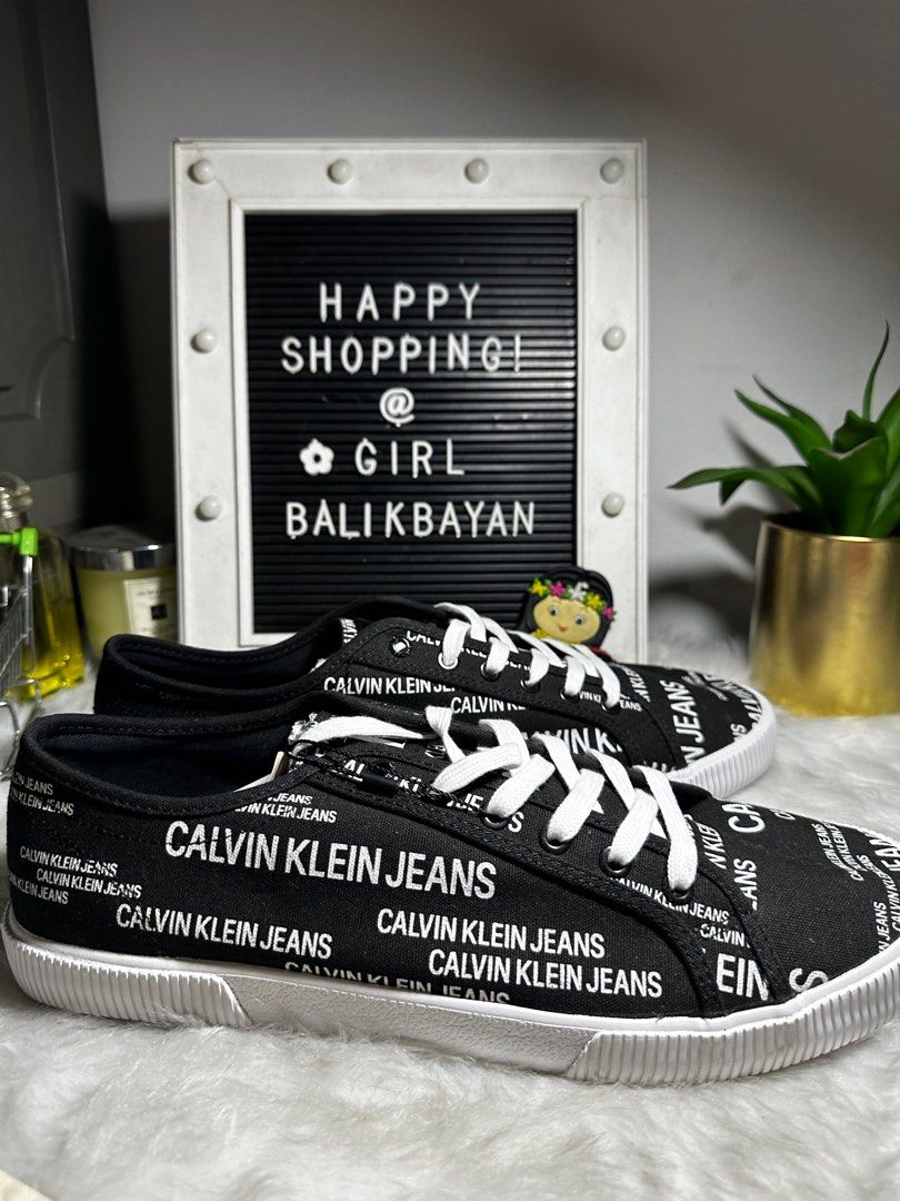 Authentic Calvin Klein sneakers, 11.5 (Category: Sneakers) located in Marikina City. Submitted by girlbalikbayan (Listing ID 1272191864, Image 3). Description: PLS READ FIRST 📌100% guaranteed authentic! We DO NOT sell fakes, OEM or mall pullouts 📌Price is already low. We will consider a small discount if buying more than 2 items. CALVIN KLEIN For a must-have logo look, select this iconic Calvin Klein sneaker with a classic silhouette yet a mode