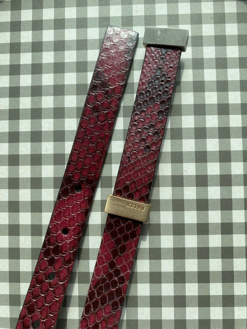 Bally snakeskin belt new arrivals