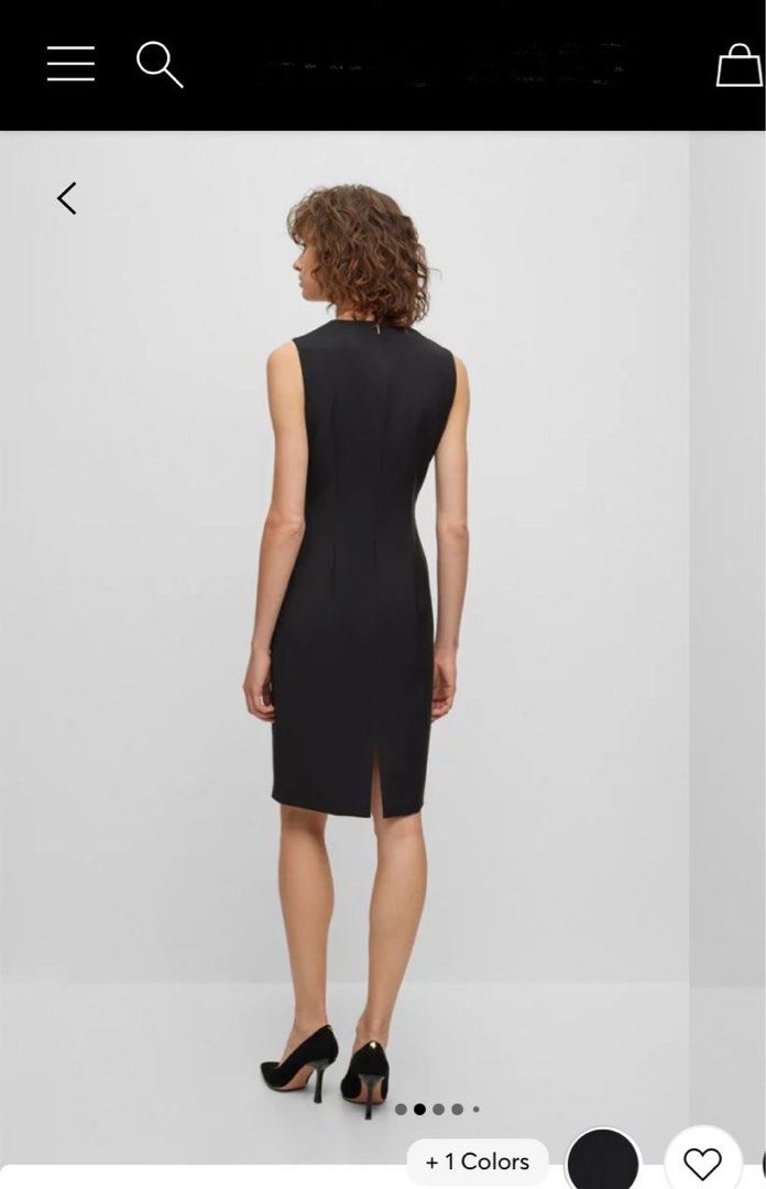Black shift top work dress