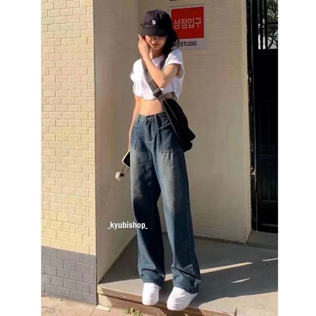BNWT Vietnam Label baggy Jeans in Smoke Blue