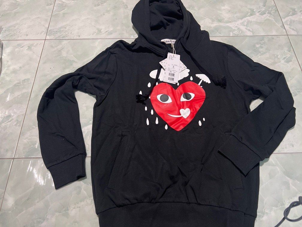 Cdg hoodie black discount