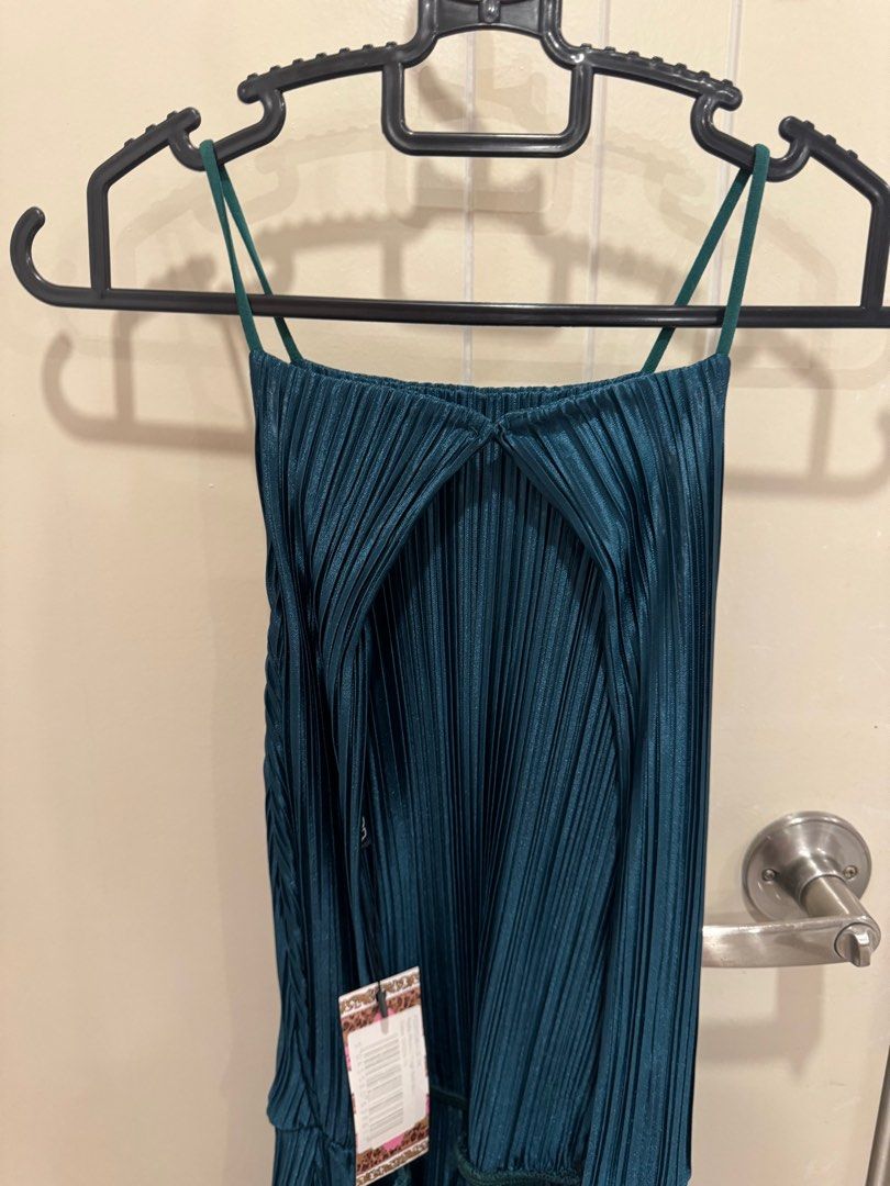 Petite pleated thigh split maxi dress shop
