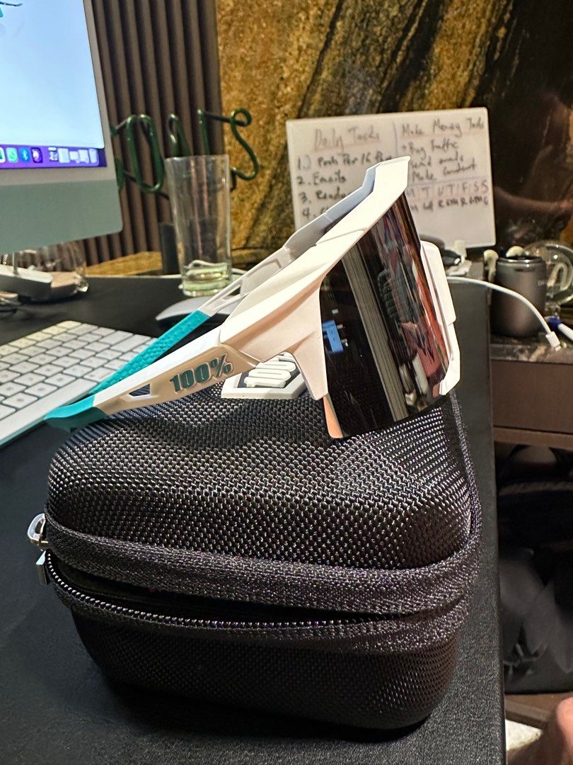Brand New Ride 100% Percent Speedcraft Biking Sunglasses (Category: Sunglasses & Eyewear) located in Singapore. Submitted by tsengsta (Listing ID 1272196439, Image 2). Description: Brand new and never used comes with pouch and manuals and bought from bike shop in East Coast for $350 SGD.