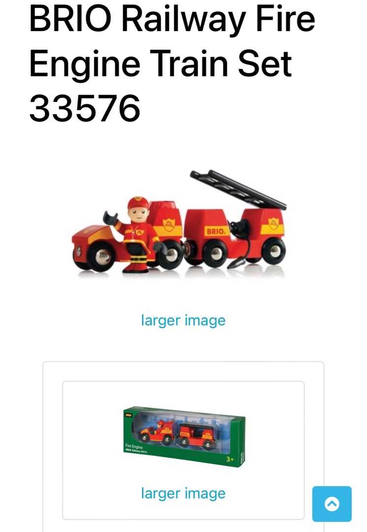 Brio fire engine train set hot sale