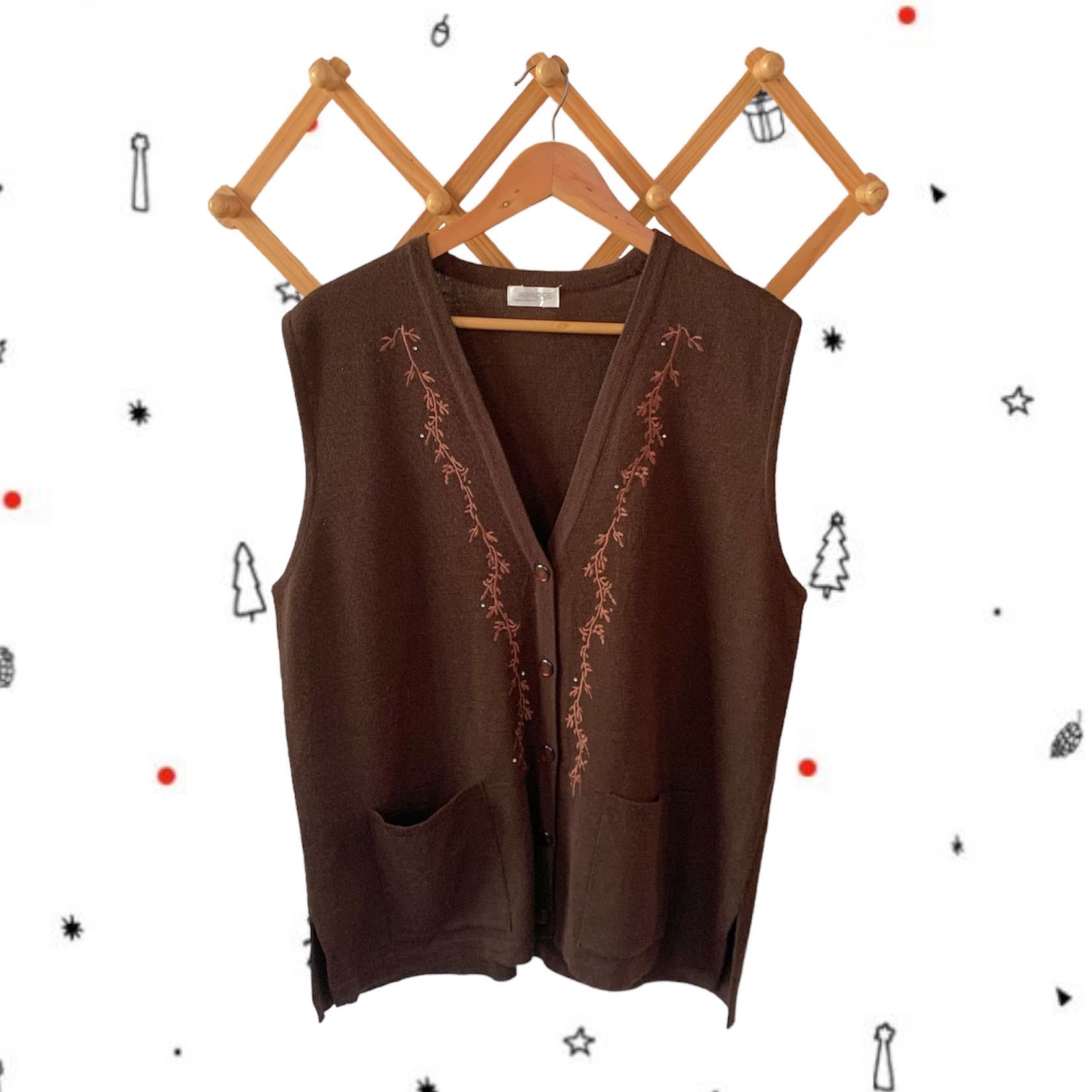 brown floral sweater vest (Category: Vests) located in Manila. Submitted by chandyyyyyyy (Listing ID 1272185685, Image 1). Description: .