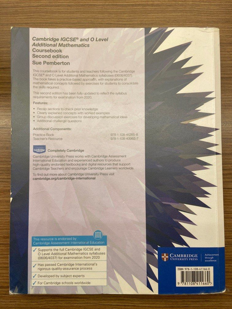 Cambridge IGCSE and O level additional mathematics course book second ...