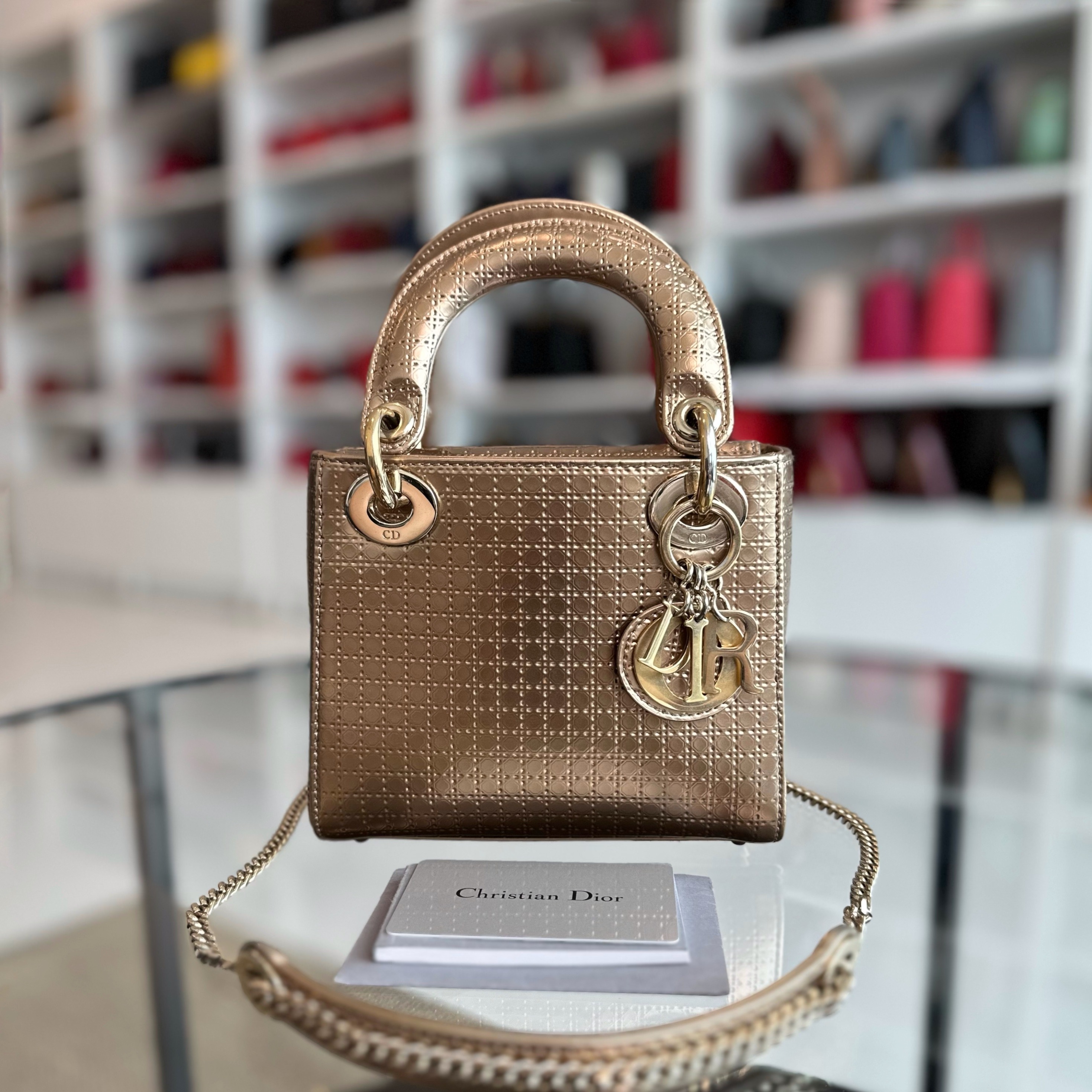 Lady dior deals mini strap