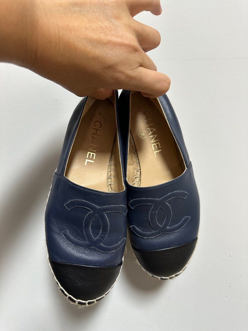 Chanel discount leather espadrilles