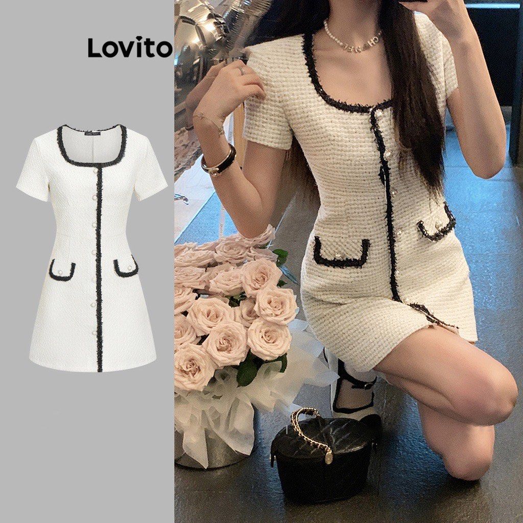 Chanel Tweed Style Casual Dress Women s Fashion Dresses Sets