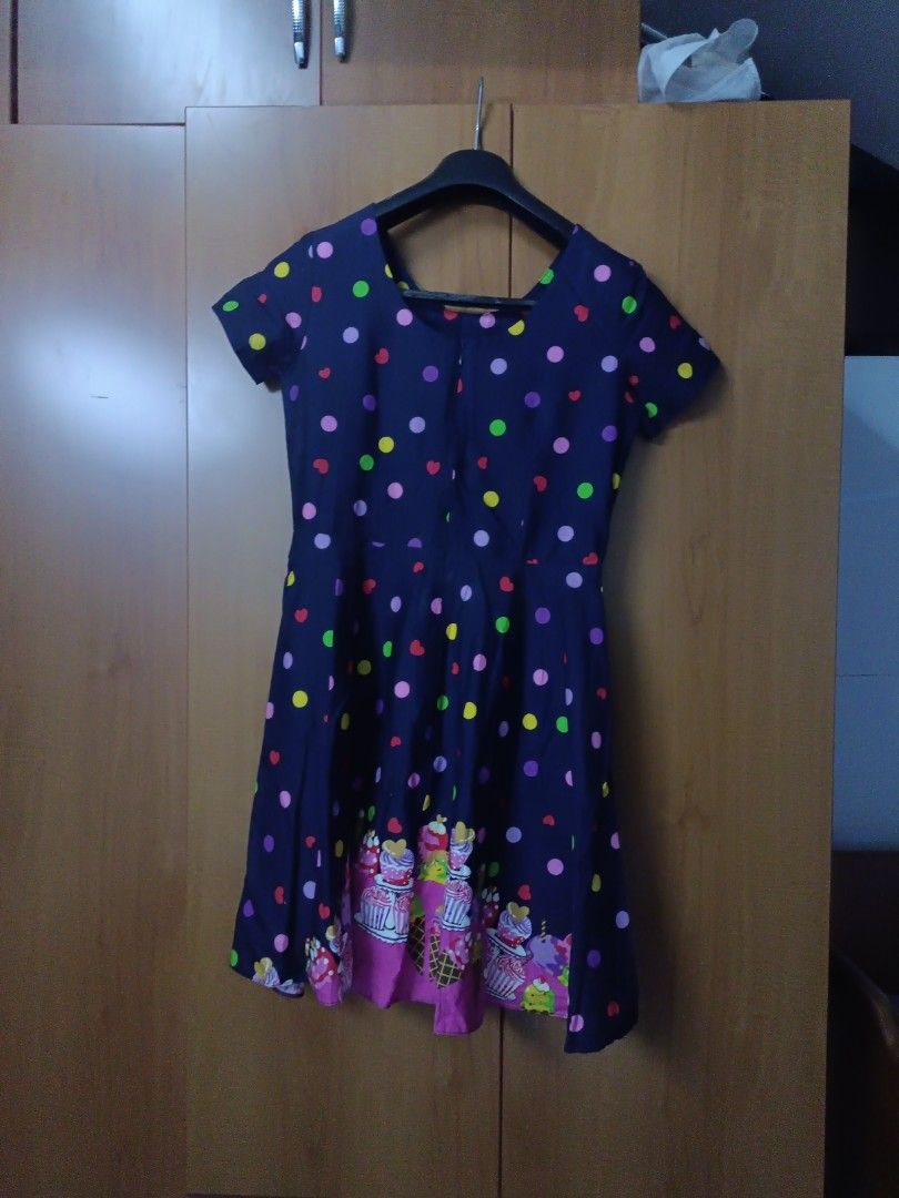 Rainbow polka dot discount dress