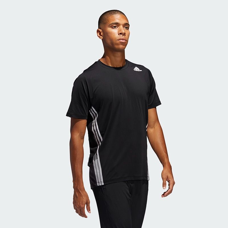 CHEAP LIKE NEW ADIDAS FREELIFT 3 STRIPES T SHIRT BLACK L Men s Fashion Activewear on Carousell