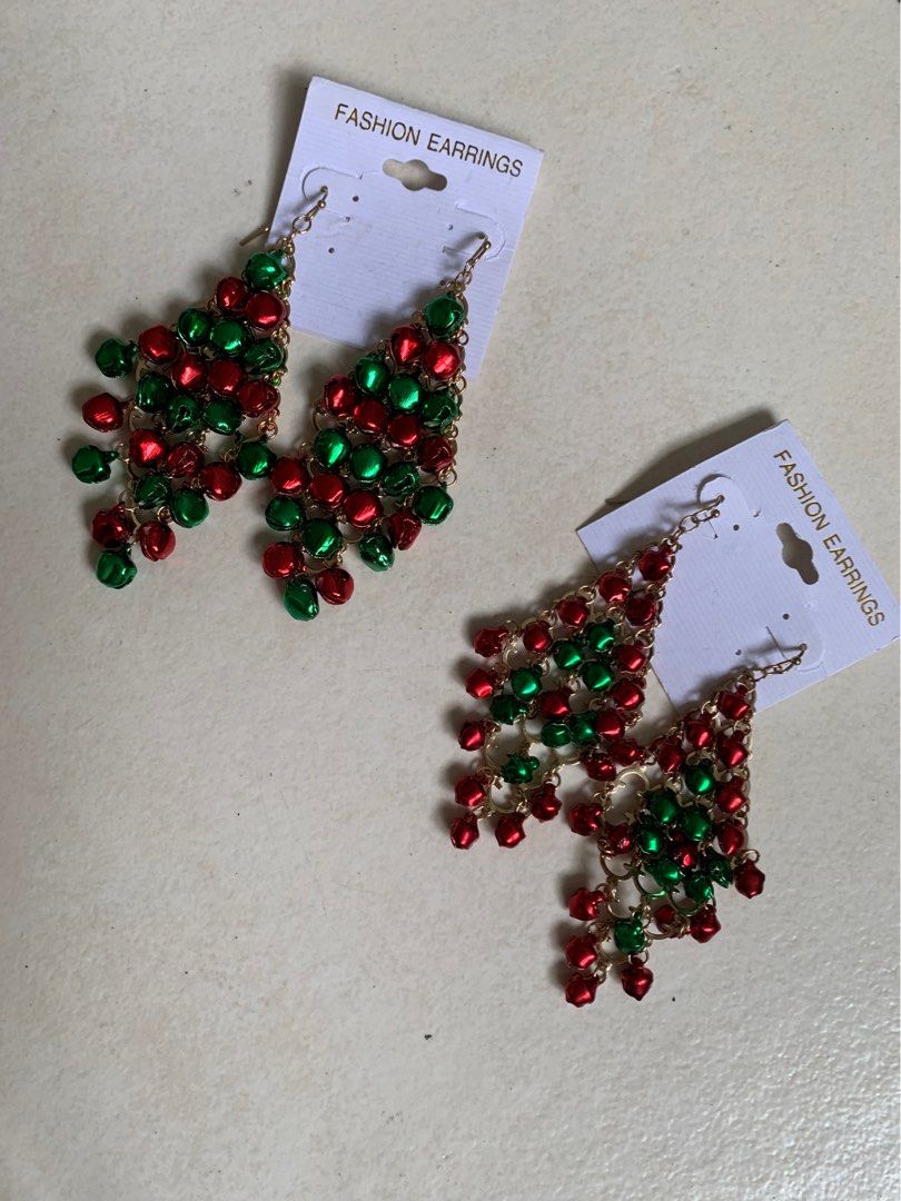 Christmas bell earrings clearance