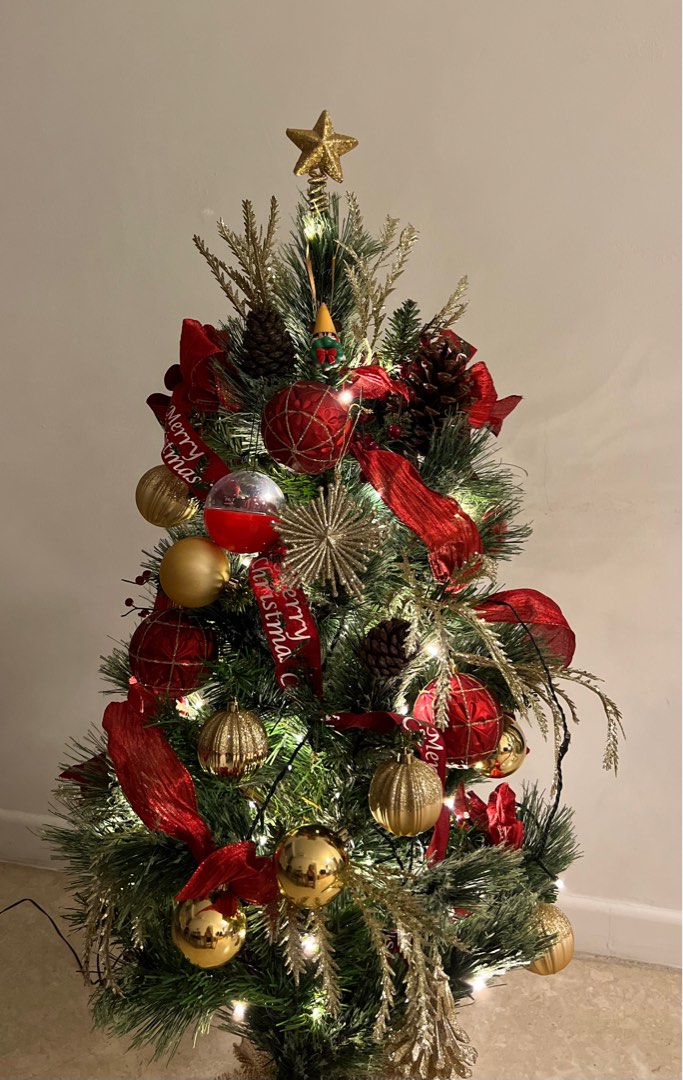 Christmas Tree (half price from Tangs), Furniture & Home Living, Home Decor, Artificial Plants