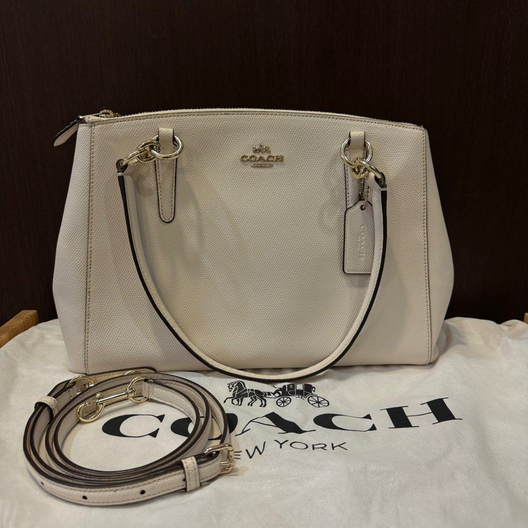 White coach top satchel