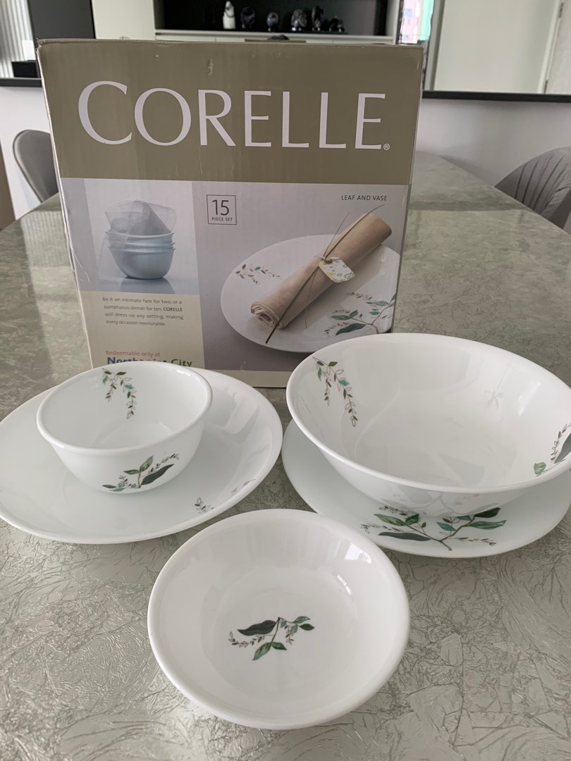 Corelle 15 piece set, Furniture & Home Living, Kitchenware & Tableware ...
