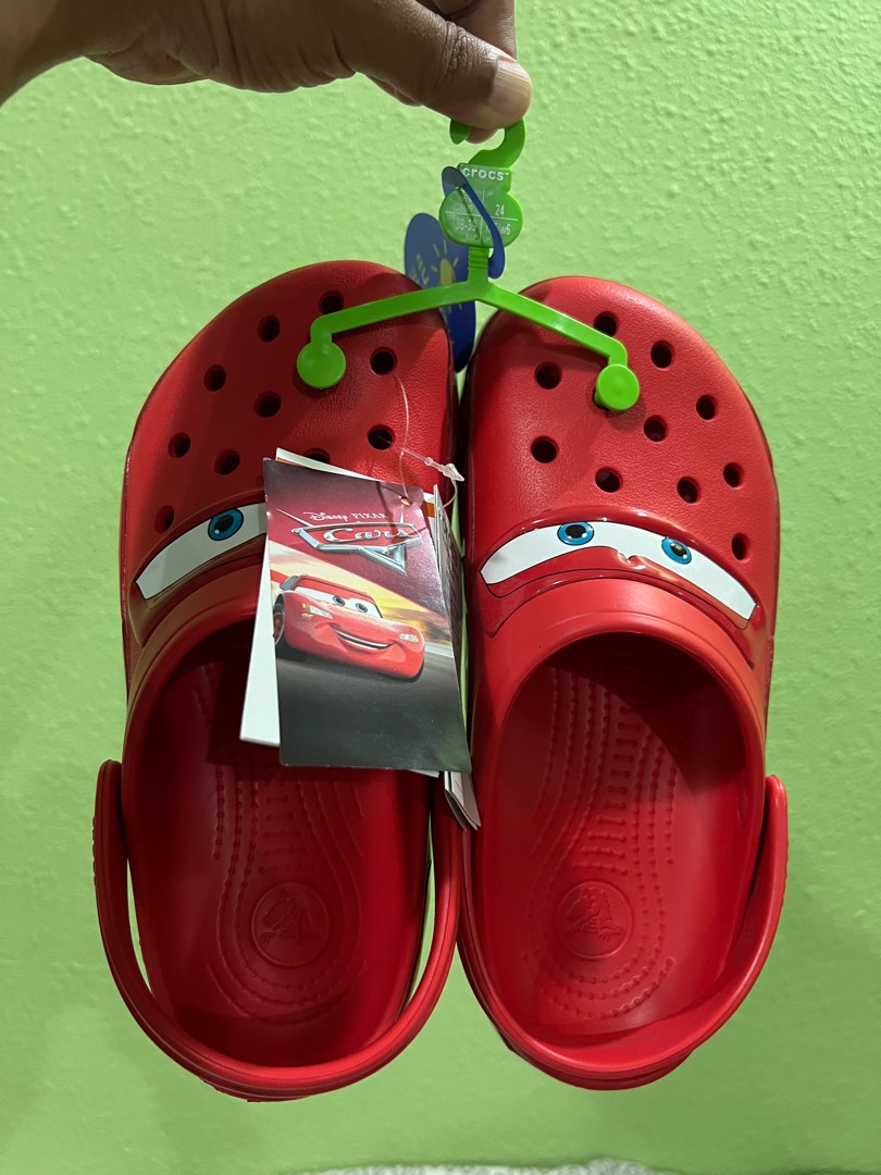 US M6 Crocs Lightning Mcqueen Cars, Women's Fashion, Footwear