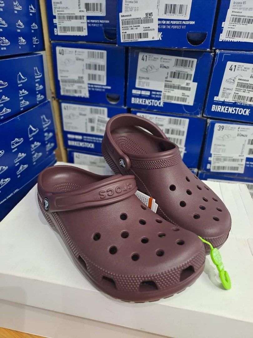Maroon crocs on sale