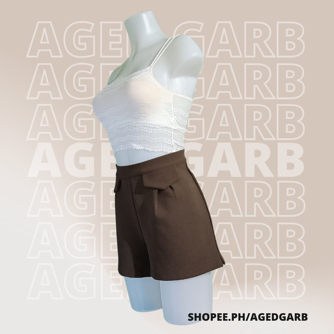 Dark Neutral Brown High Waisted Formal Shorts (Category: Shorts) located in Antipolo. Submitted by agedgarb (Listing ID 1272139020, Image 3). Description: .
