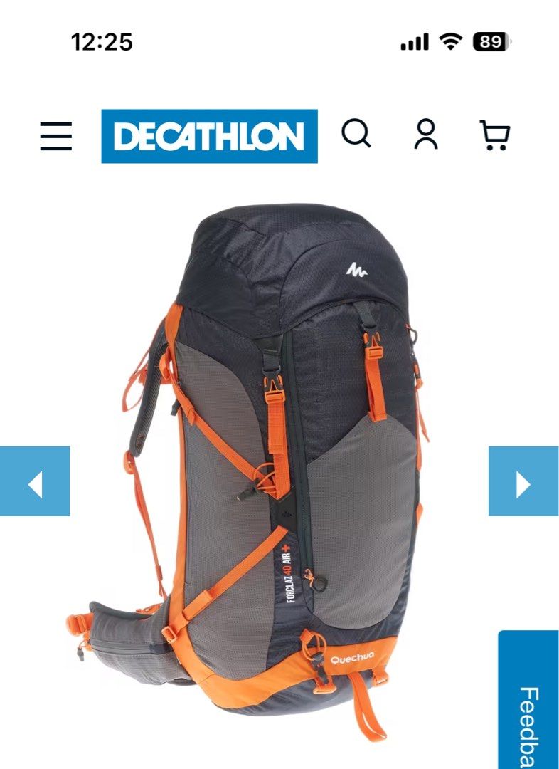 Decathlon 40L Hiking Camping backpack Sports Equipment Hiking Camping on Carousell