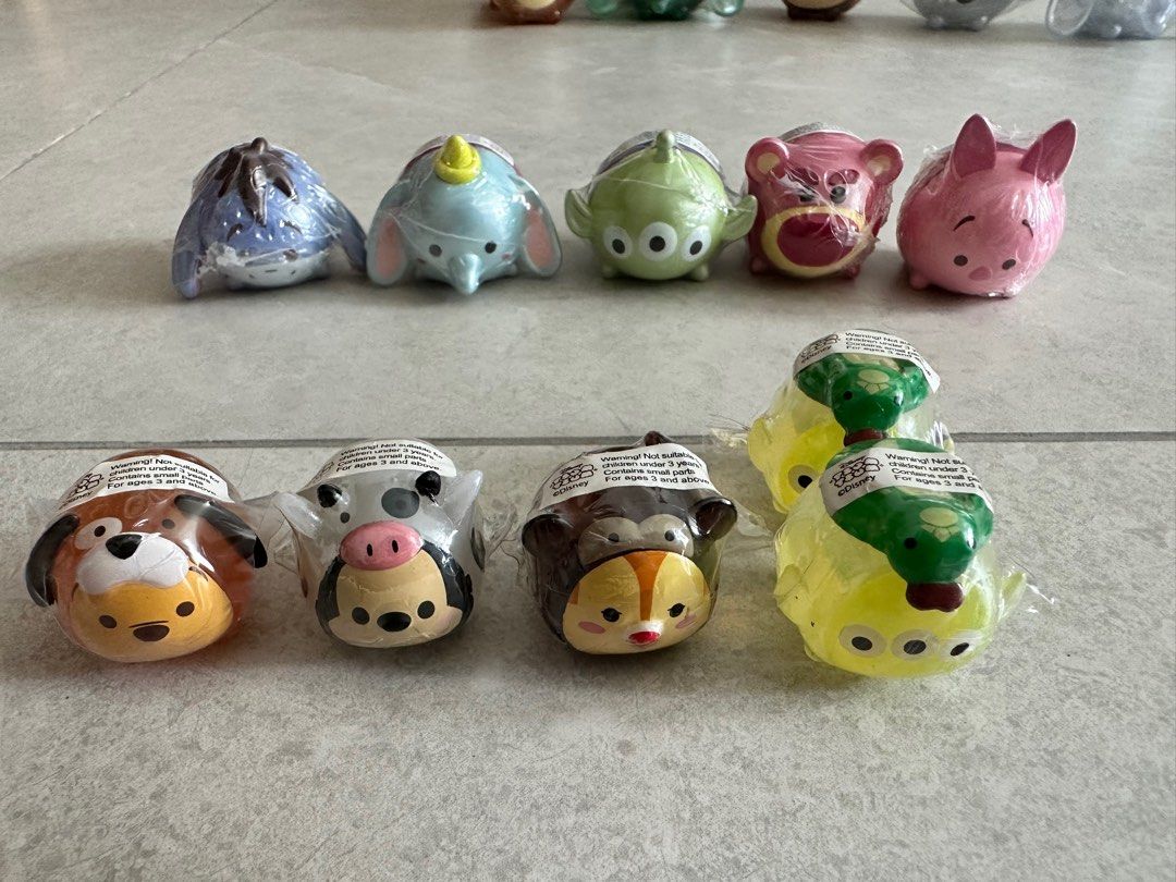 Disney 100 Sofubi (Category: Other Merchandise) located in Singapore. Submitted by minzje (Listing ID 1272142864, Image 4). Description: Disney100 sofubi/tsumtsum figurines from cpcm (All with disney100 coin inside) Monochrome sofubi - $12 each Coloured sofubi - $9 each Medium sized figurines -$7 each (Eeyore, dumbo, alien, lotso, piglet) Zodiac opaque figurines - $5 each Buy more for bundle discounts. If there are any you want but not in picture