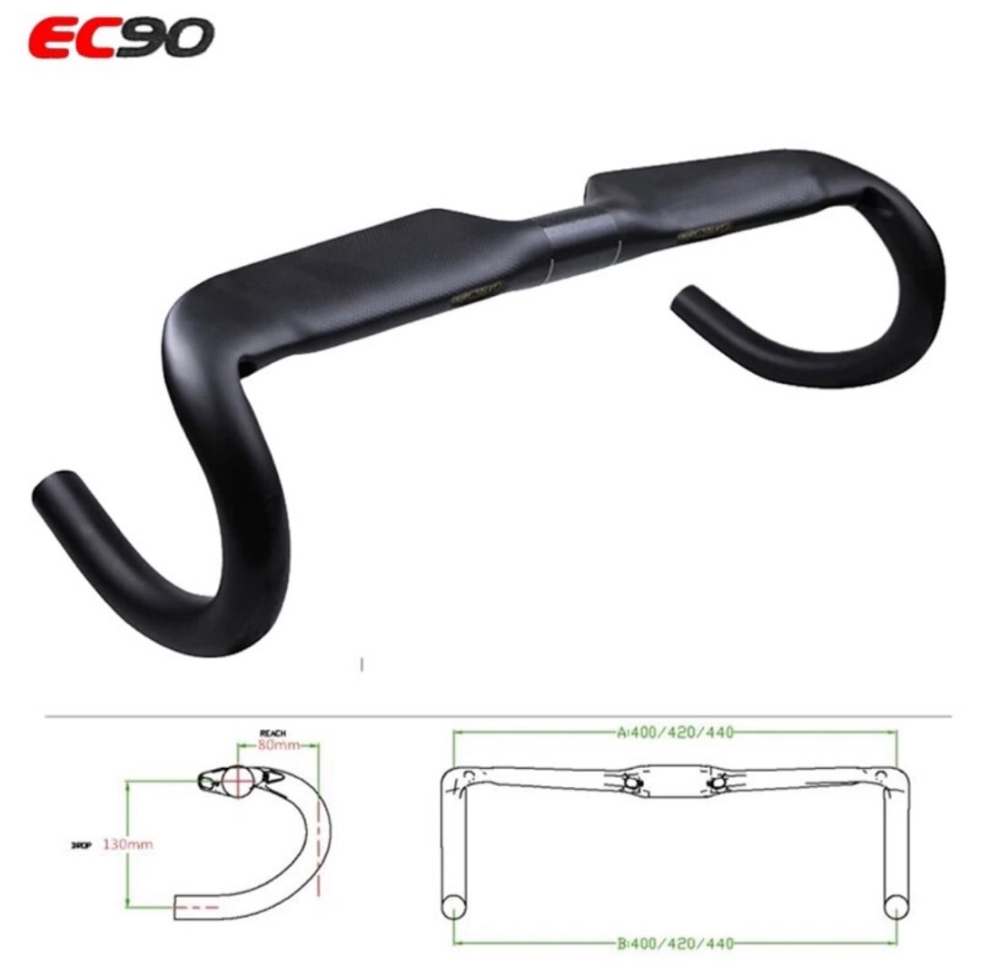Drop Bar EC90 Carbon Fiber Drop Bar Handlebar Fixes Road Bike Internal Cable Routing 31.8mm x 400mm 420mm 440mm Sports Equipment Bicycles Parts Parts Accessories on Carousell
