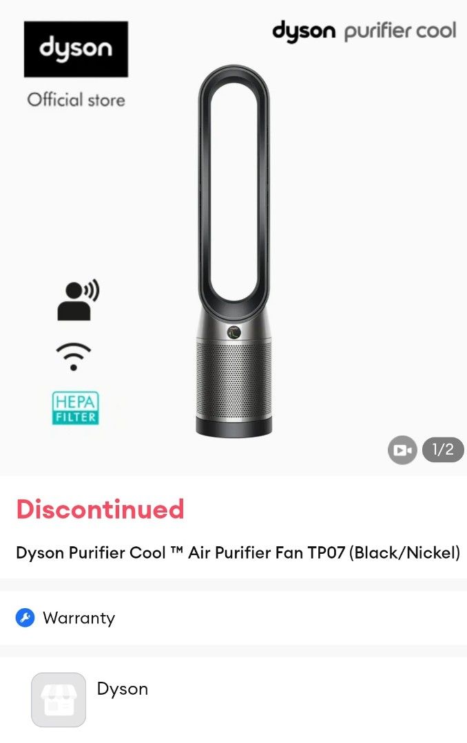 Dyson shop dp04 discontinued