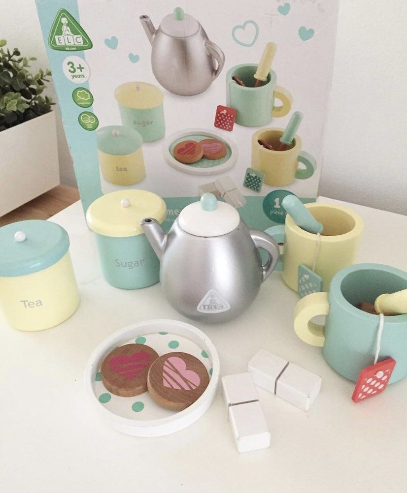Elc wooden clearance tea set