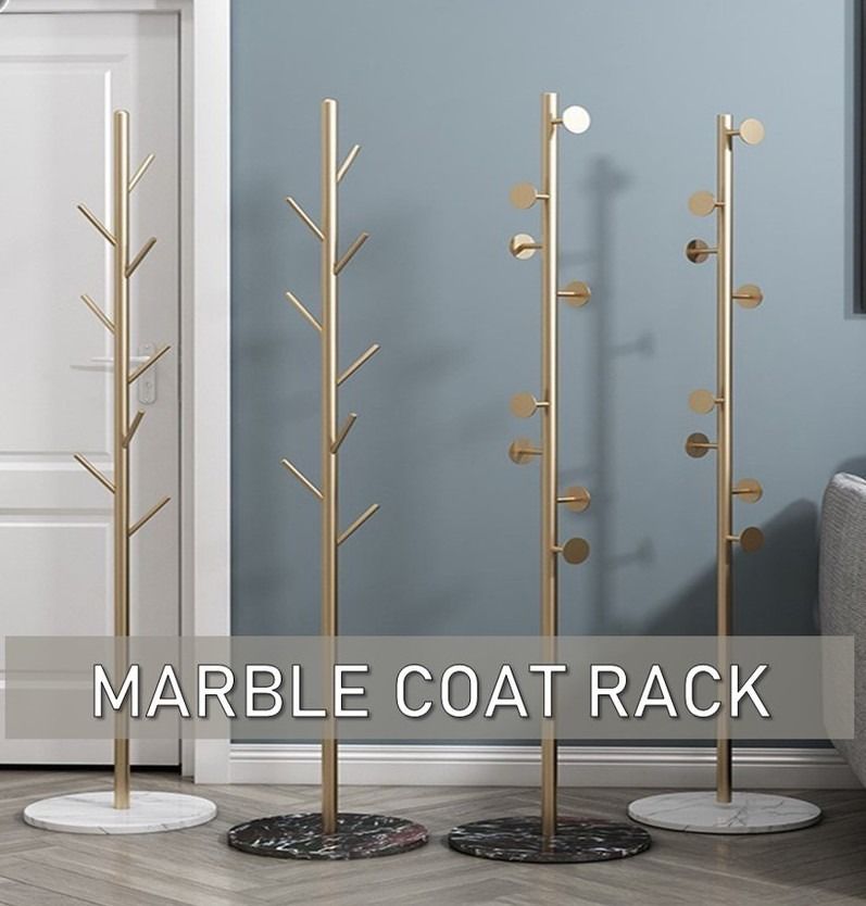 FREE DELIVERY Pillar Coat Rack Marble Clothes Hooks Cloth Hanger