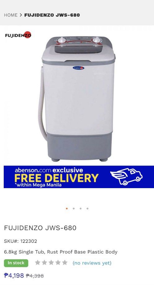Fujidenzo jws 680 price cheap