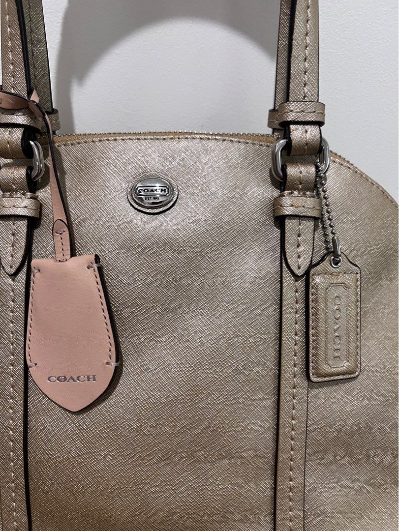 Gold coach bag on sale