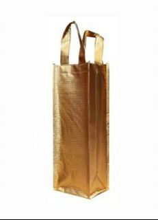 Gold Wine Bottle Gift Bag