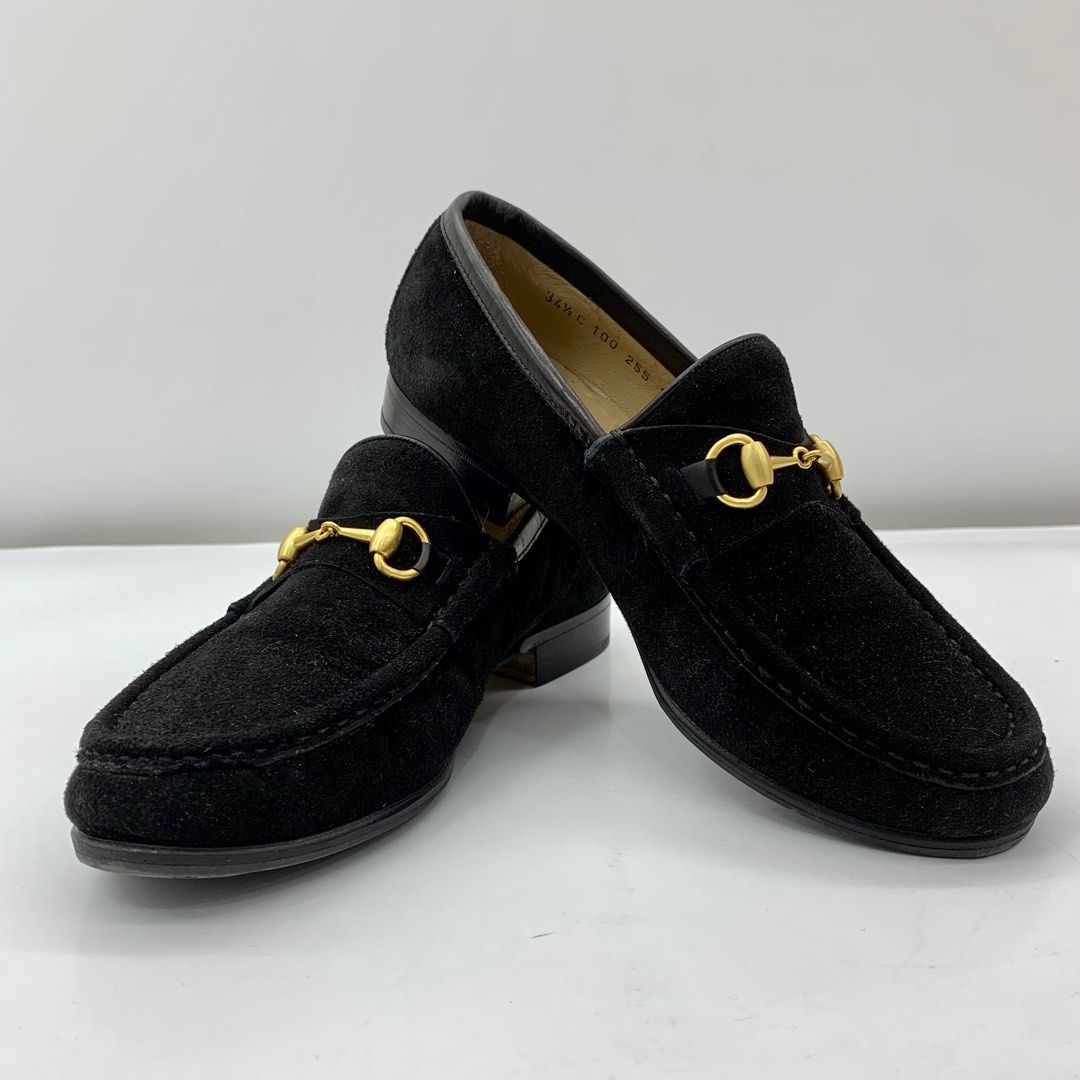Gucci black suede shoes top