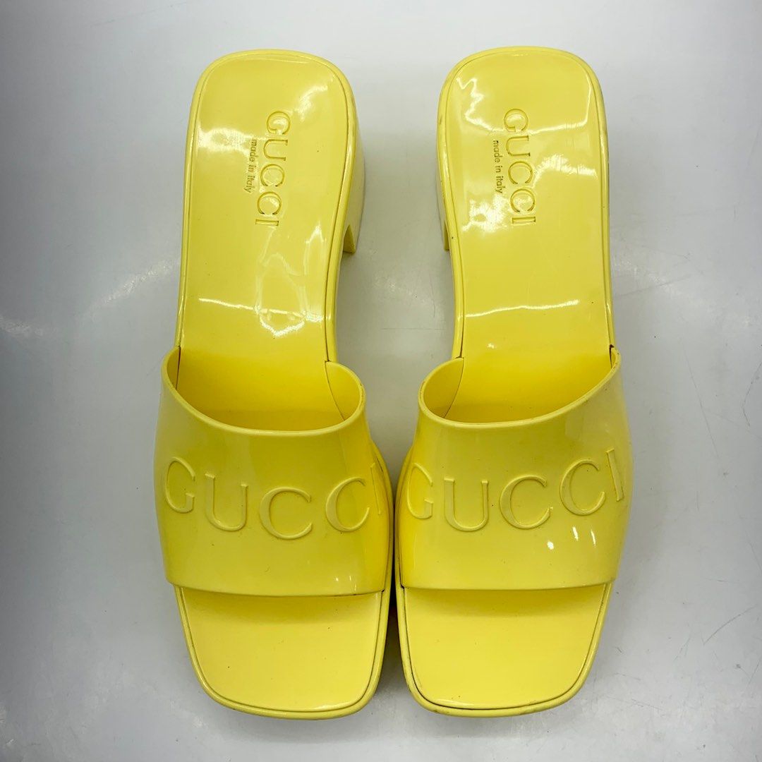 GUCCI SANDALS 62473 YELLOW RUBBER SHOES 237034026 Luxury