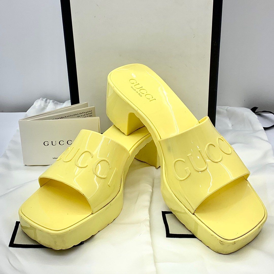 Gucci sandals yellow sales