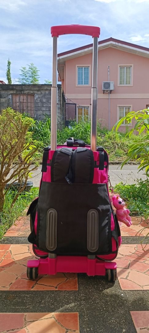 Hawk Large Backpack Stroller for gradeschoolers (Black/Fuschsia) [Pre-Loved] (Category: Strollers) located in Naga. Submitted by angelicdeclutters (Listing ID 1271981124, Image 3). Description: Hawk 5507 Large Backpack Stroller with VIRUPRO Anti-Microbial Protection (Black/Fuchsia) – Perfect for gradeschoolers – Includes free rain cover and plastic water bottle (unused) Condition: Like new. (Bought July 17, 2023. Used only for ~2 months. Check la